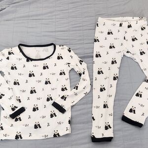 4T KYTE Panda Print Kids Pajamas - Black and White